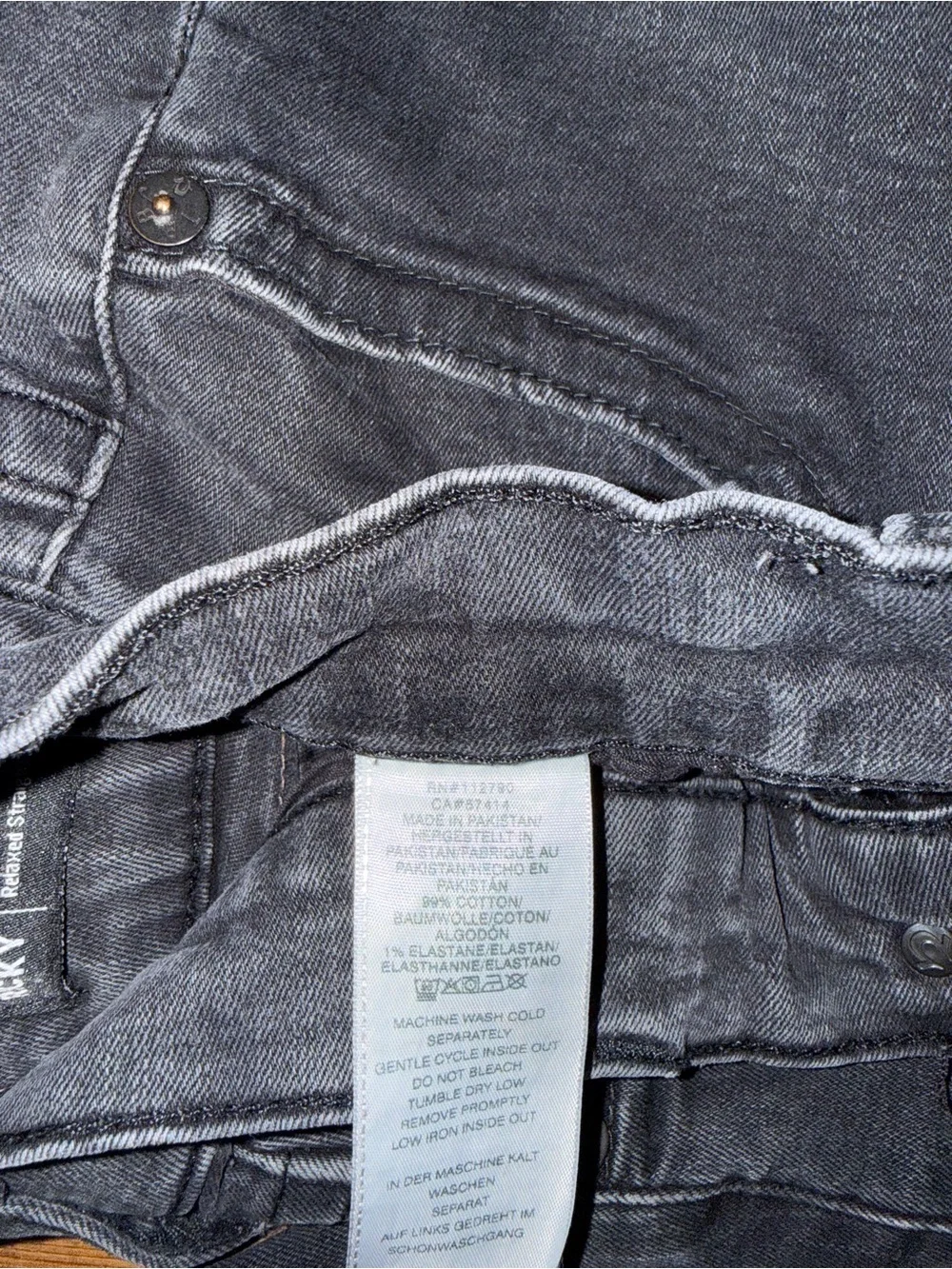True Religion Rickey Relaxed Straight Men's Jeans Washed Black Sz 28